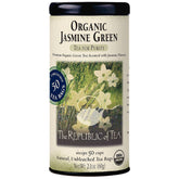 The Republic of Tea Organic Jasmine Green Tea bags offer a fragrant aroma and smooth brew.