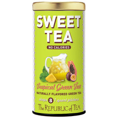 The Republic of Tea Sweet Iced Tropical Green Tea pouch ready to brew a refreshing, low-caffeine drink