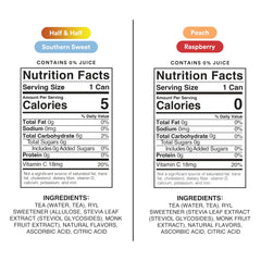 The Ryl Co Iced Tea MVP label detail shows antioxidant blend and Vitamin C.
