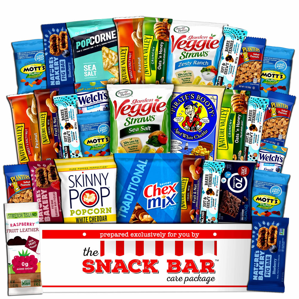The Snack Bar healthy care package 30-count box, ideal for gifts and team snacks.