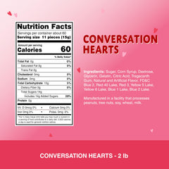 The Snackery Conversation Hearts with fruity flavors, perfect for celebrations and snacking.