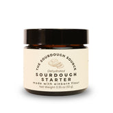 The Sourdough Source einkorn dehydrated starter jar ready for easy activation and baking