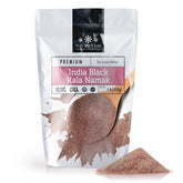The Spice Lab Kala Namak bottle pour adds egg-like flavor to vegan dishes.