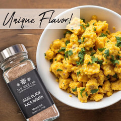 Kala Namak crystals close-up — mineral-rich aroma for cooking.