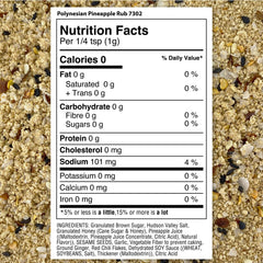 The Spice Lab Polynesian Pineapple Rub ingredients highlight versatile seasoning options.