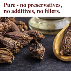 The Spice Way Black Cardamom pods hand-picked and sun-dried highlighting purity