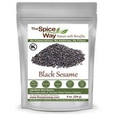 The Spice Way Black Sesame Seeds in a jar add rich nutty aroma to everyday cooking.