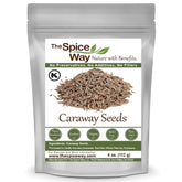 The Spice Way caraway seed whole bottle for rich breads and flavorful sauces.