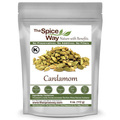 The Spice Way Cardamom Pods green pod closeup highlights fresh aroma for cooking.
