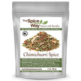 The Spice Way Chimichurri spice blend bottle ready for marinades.