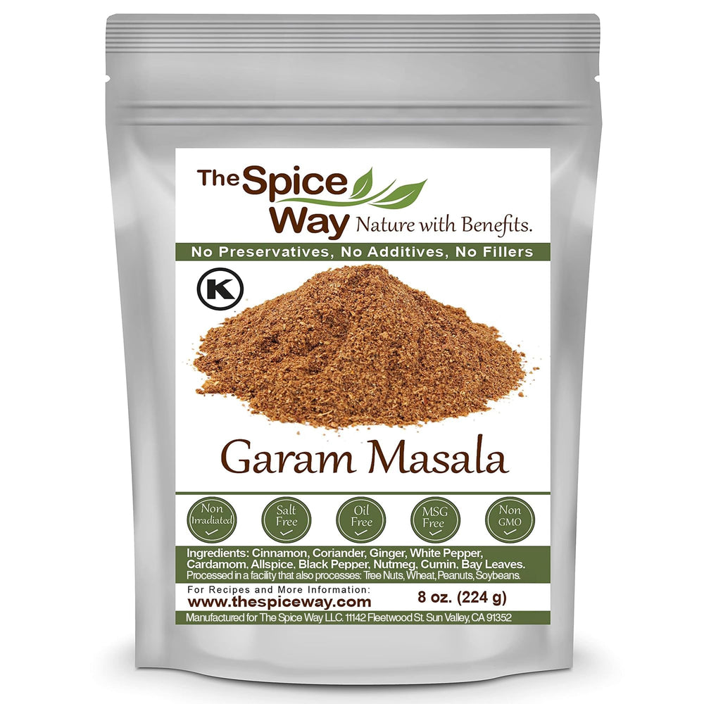 The Spice Way Garam Masala bottle, a rich meat seasoning for flavorful curries and gravies.