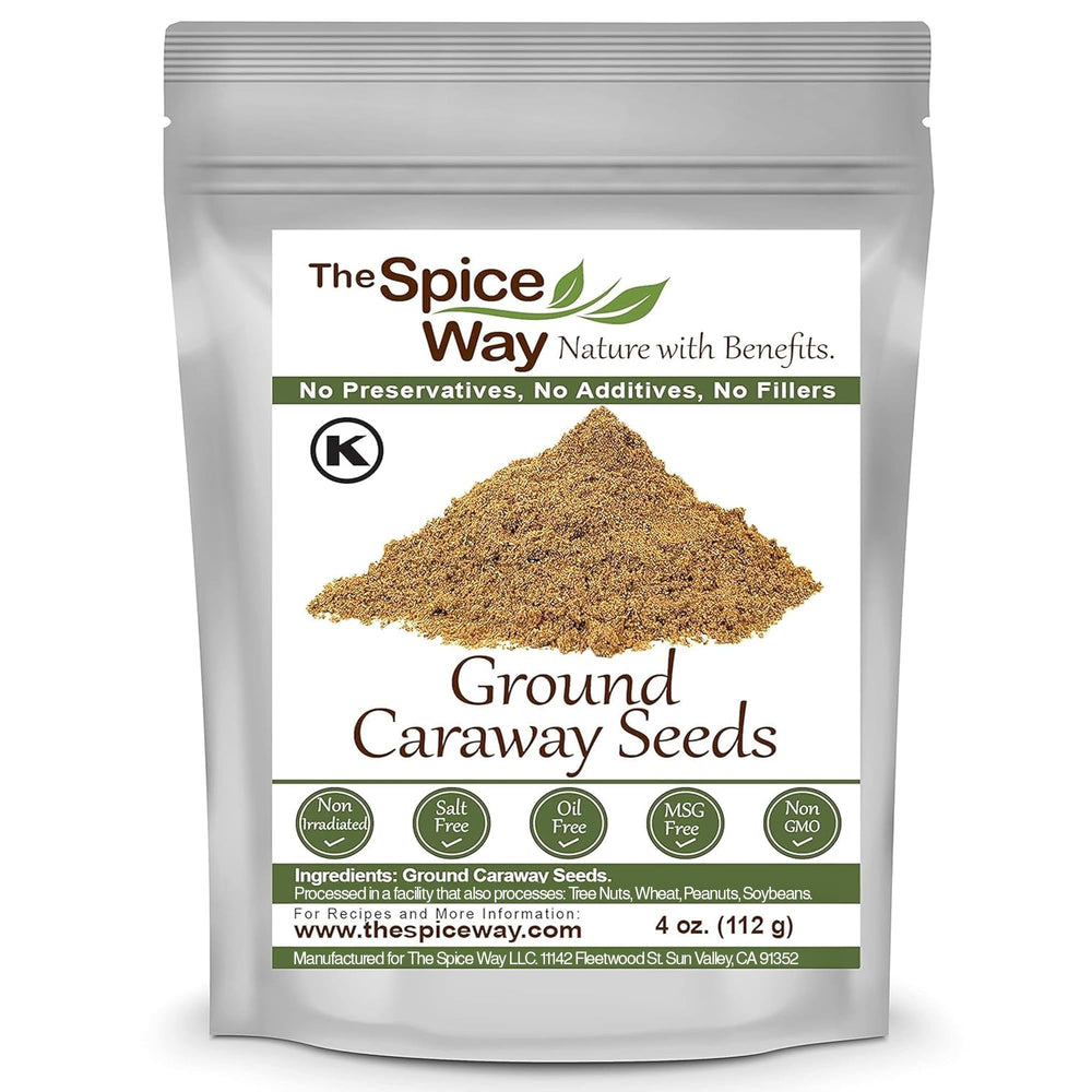 The Spice Way ground caraway seeds package ready for rye bread and sauces.