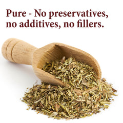 The Spice Way Ground Savory added to a prepared dish to boost flavor and aroma.