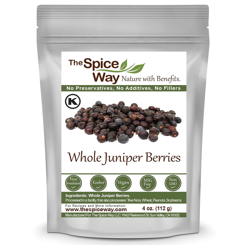 The Spice Way juniper berries whole bag for pure flavor in cooking.