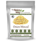 The Spice Way minced onion coarse flakes in bulk pack for rich flavor