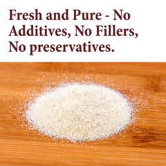 The Spice Way Onion Granules closeup reveals granular texture for rich flavor.
