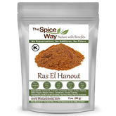 The Spice Way Ras El Hanout bottle showing flavorful salt-free meat seasoning