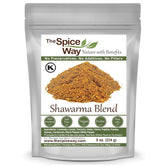 The Spice Way shawarma blend jar showcasing the spice mix for grilling