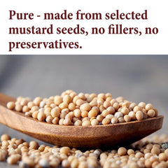 The Spice Way Yellow Mustard Seed closeup highlighting pale yellow seeds