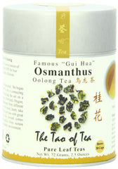 The Tao of Tea Osmanthus Oolong leaves ready for brewing with delicate aroma