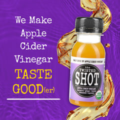 The Twisted Shot bottle pour — smooth, balanced flavor for immunity and gut health.
