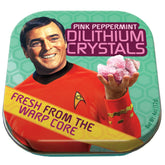 The Unemployed Philosophers Guild Star Trek Dilithium Crystal Breath Mints tin front showing compact freshness