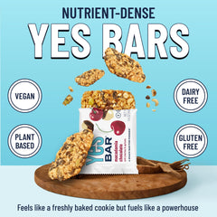 The YES Bar maple syrup splash emphasizes natural sweetener from organic sources.