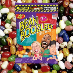 TheCandyCo BeanBoozled dispenser showing mystery-flavor beans for bets and laughter.