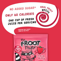 The FROOT Thief 60 calorie snack highlights a light, guilt-free option for children.