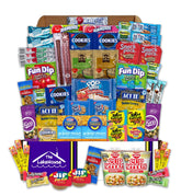The LakeHouse college snack box 56-count shown for dorm room snacking
