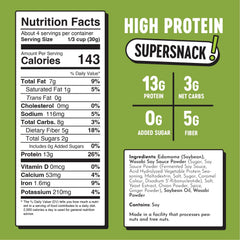 Close-up of The Only Bean Edamame showing crunchy, protein-packed texture.