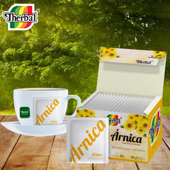 Therbal Arnica tea box back info, contents and authenticity
