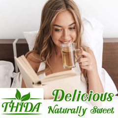 Thida Mugwort Tea being brewed in a cup, warm and inviting.