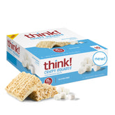 Think High Protein Crispy Squares marshmallow crunch close-up, protein-boosting snack option