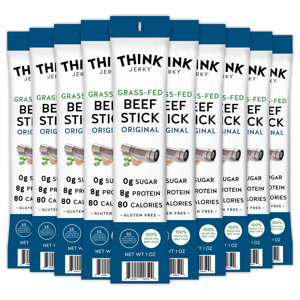 Think Jerky Original Beef Stick 1oz package for on-the-go high-protein snacking.
