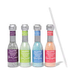 Thoughtfully raspberry shimmer swirls in a drink for flavor and color.