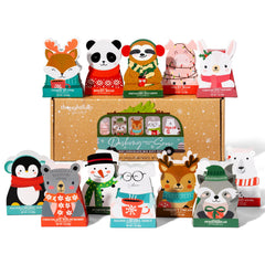 Thoughtfully Gourmet hot chocolate gift set with holiday character packaging for festive gifting