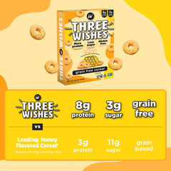 Three Wishes 6-pack packaging on shelf, convenient weekly breakfast option.
