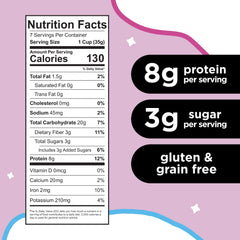 Three Wishes Marshmallow cereal pour showing a quick, low-sugar start.