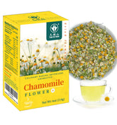 Tian Hu Shan Chamomile Flowers loose-leaf tea showcasing premium quality and pure ingredients.