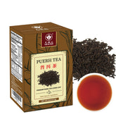 Tian Hu Shan Puerh loose leaf tea ready to brew for a full-bodied cup.