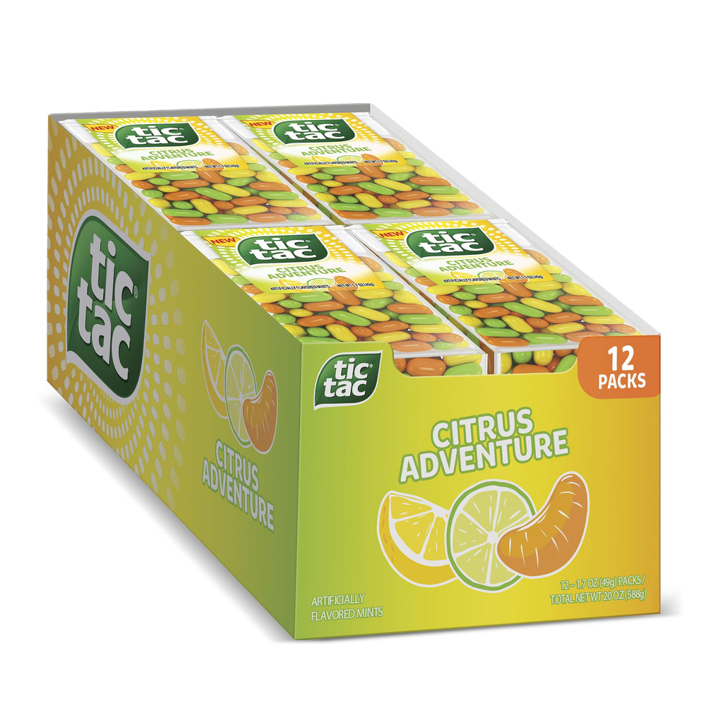 Tic Tac Citrus Adventure pack front for portable refresh after meals