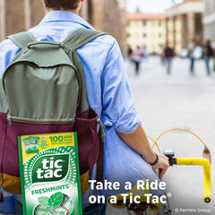Tic Tac Freshmints on-the-go pack slipping into a pocket for refreshers