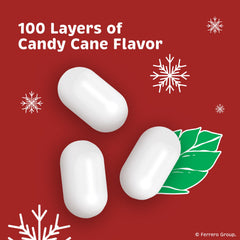 Close-up of Tic Tac Naughty or Nice mints, highlighting 100 layers of flavor