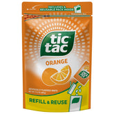 Tic Tac Orange bulk refill bag with reusable pack for on-the-go freshness