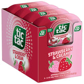 Tic Tac Strawberry & Cream mints for on-the-go refreshing.