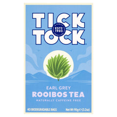 Tick Tock Teas Rooibos Earl Grey infusion close-up showing leaves