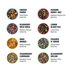 Each pouch yields 6–10 cups of hot or iced tea.