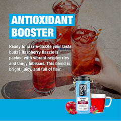 Tiesta Tea caffeine-free-tea-glass-cup perfect for afternoon enjoyment.