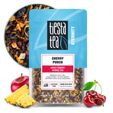 Tiesta Tea Cherry Punch loose leaf close-up showing vibrant leaves for a fragrant brew
